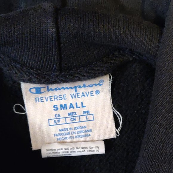 Champion Reverse Weave Black Hoodie SIZE SMALL - Picture 3 of 4
